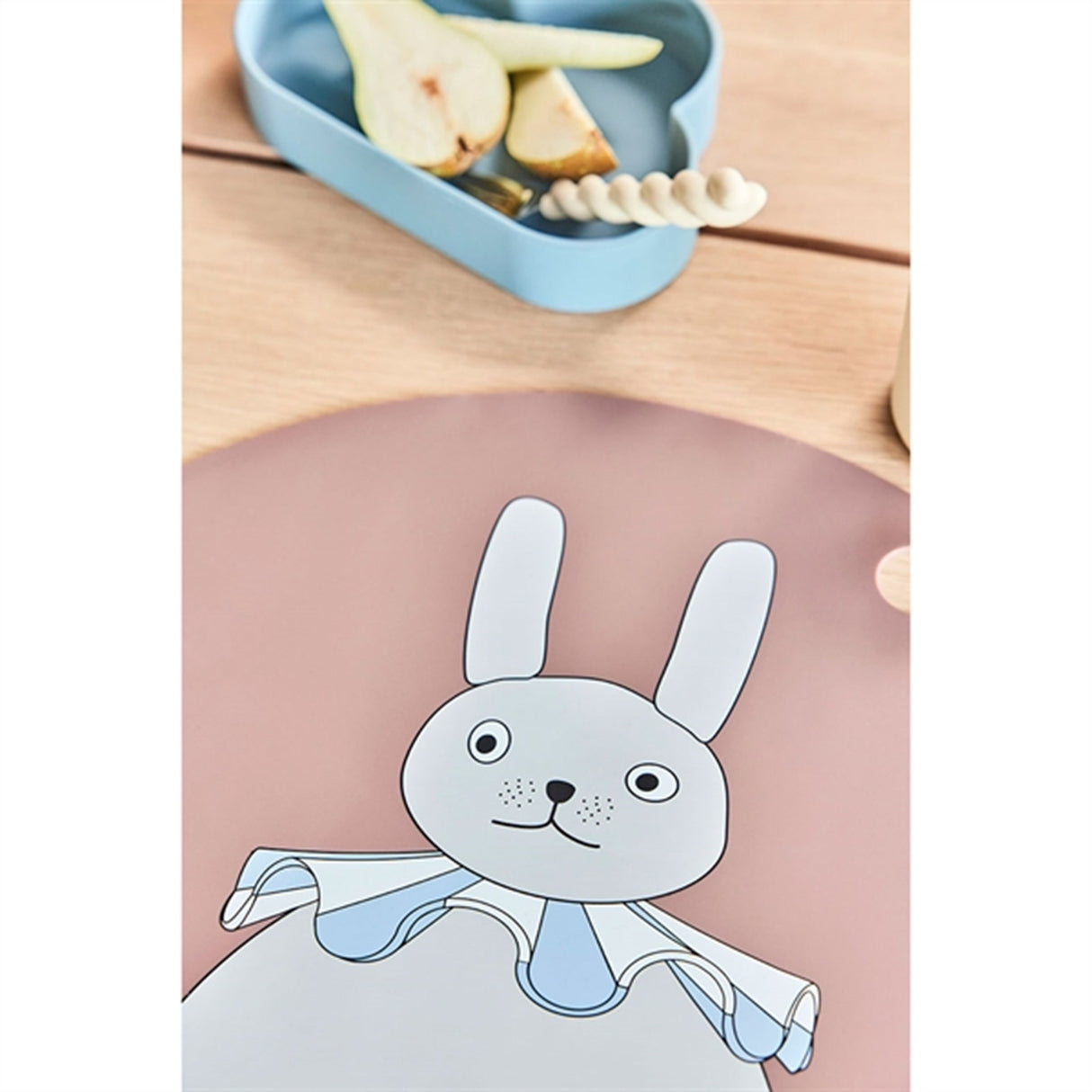 OYOY Dækkeserviet Rabbit Pompom Clay 3