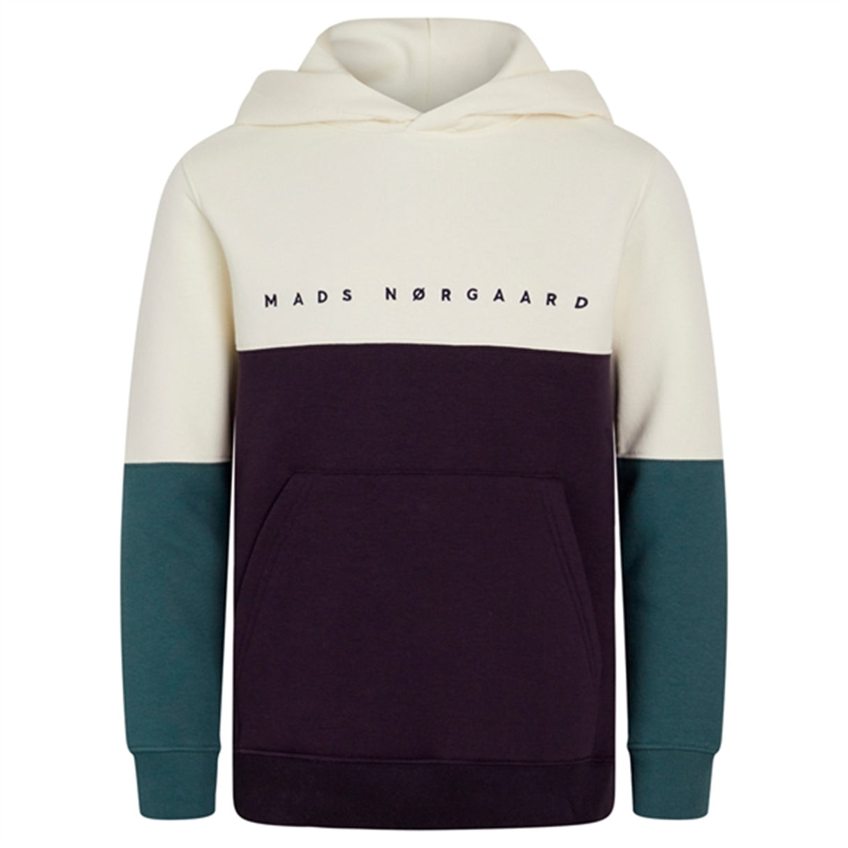 Mads Nørgaard Standard Hudini Block Sweatshirt Deep Well/Vanilla Ice/Balsam Green