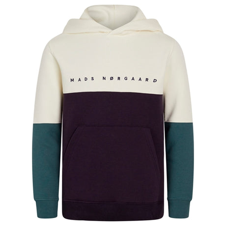 Mads Nørgaard Standard Hudini Block Sweatshirt Deep Well/Vanilla Ice/Balsam Green