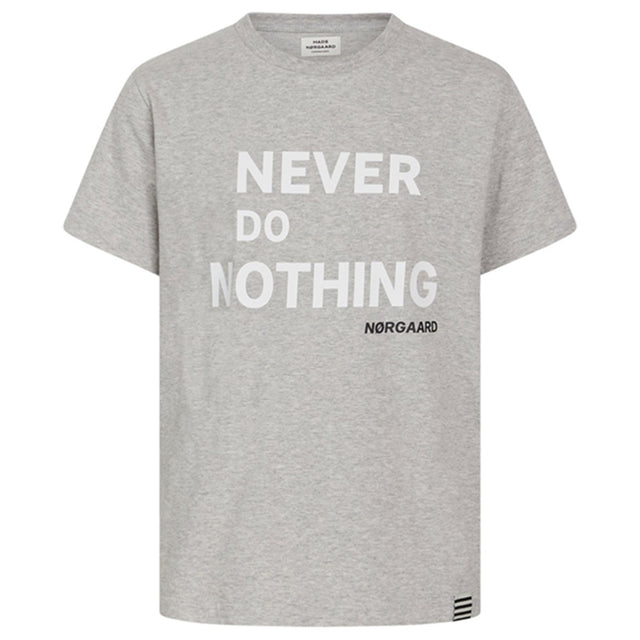 Mads Nørgaard NDN Thorlino T-Shirt Light Grey Melange