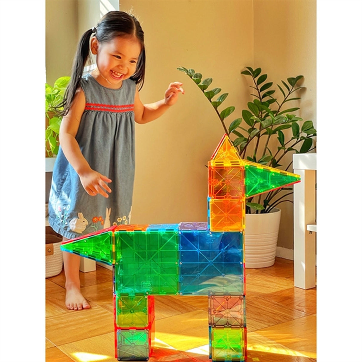 Magna-Tiles® Clear Colors - Magnetsæt 100 Dele 5