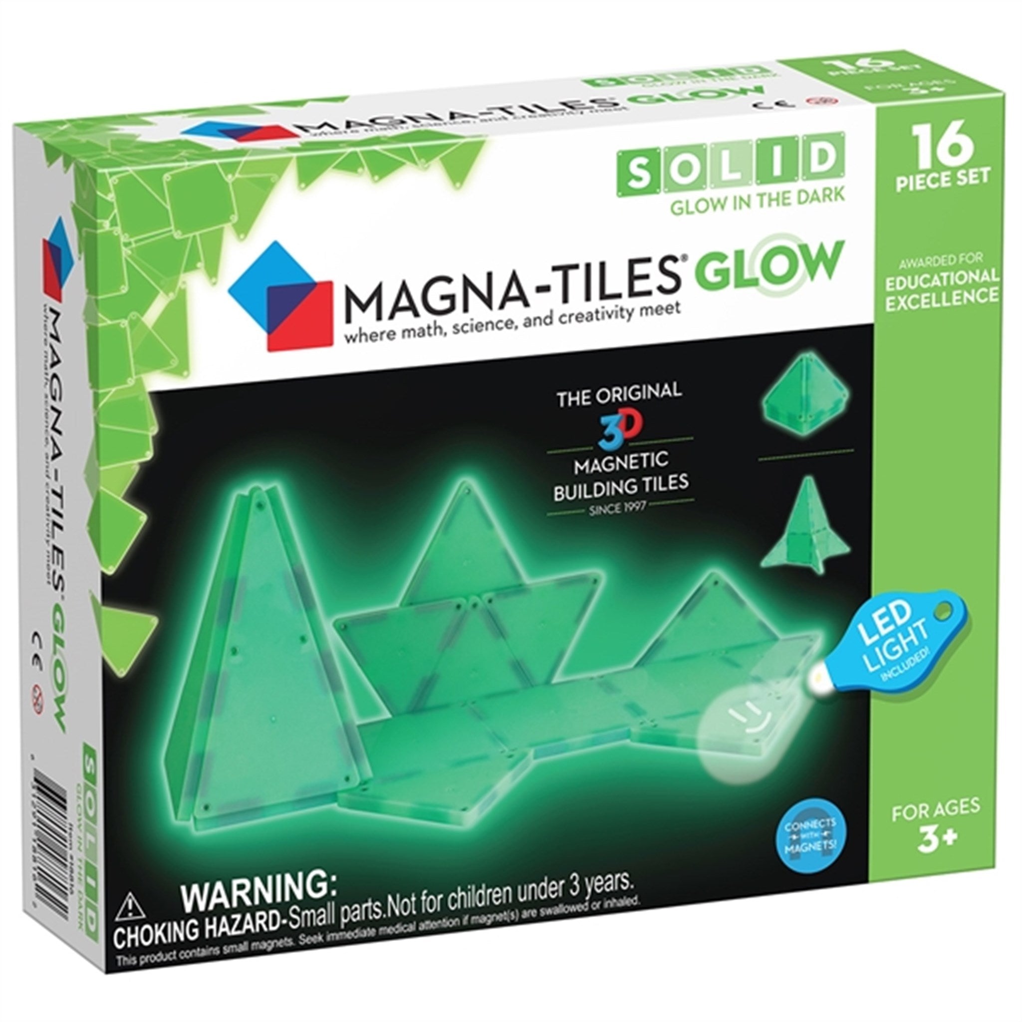 Magna-Tiles® GLOW - Magnetsæt 16 Dele