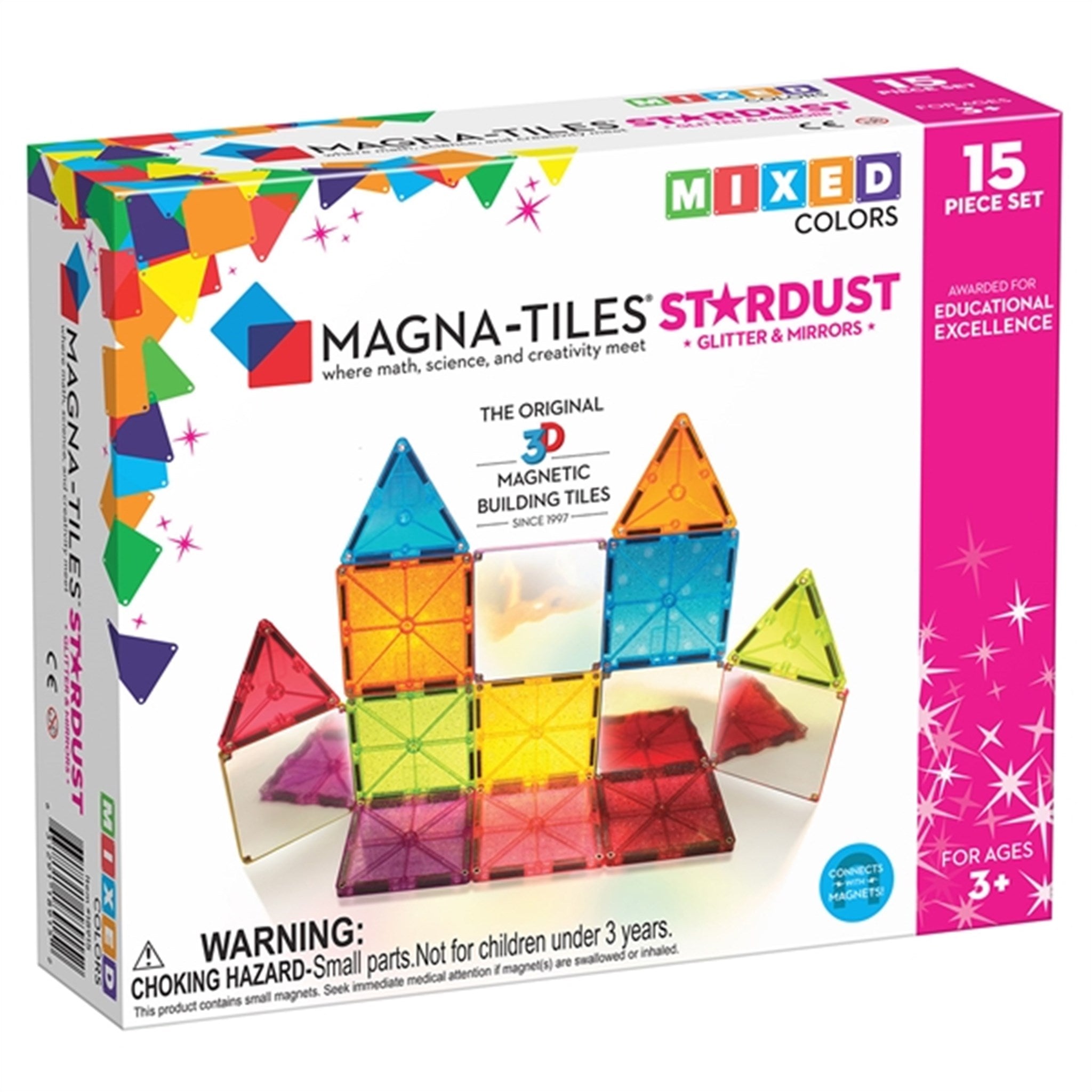 Magna-Tiles® Stardust - Magnetsæt 15 Dele