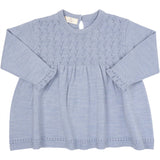 Copenhagen Colors Dusty Blue Merino Bluse Pointelle