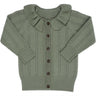 Copenhagen Colors Sage Green Merino Pattern Cardigan m. Krave