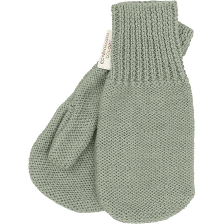 Copenhagen Colors Sage Green Merino Uld Strikkede Vanter