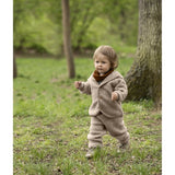 Engel Hooded Jakke m. Træknapper Sand Mélange