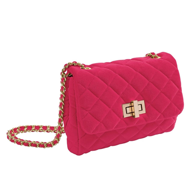 Milledeux Medium Velour Taske Azalea Pink