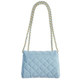 Milledeux Medium Velour Taske Light Blue 2