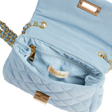 Milledeux Medium Velour Taske Light Blue 4