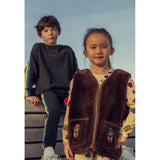 Mini Rodini Bloodhound Faux Fur Vest Brown 5