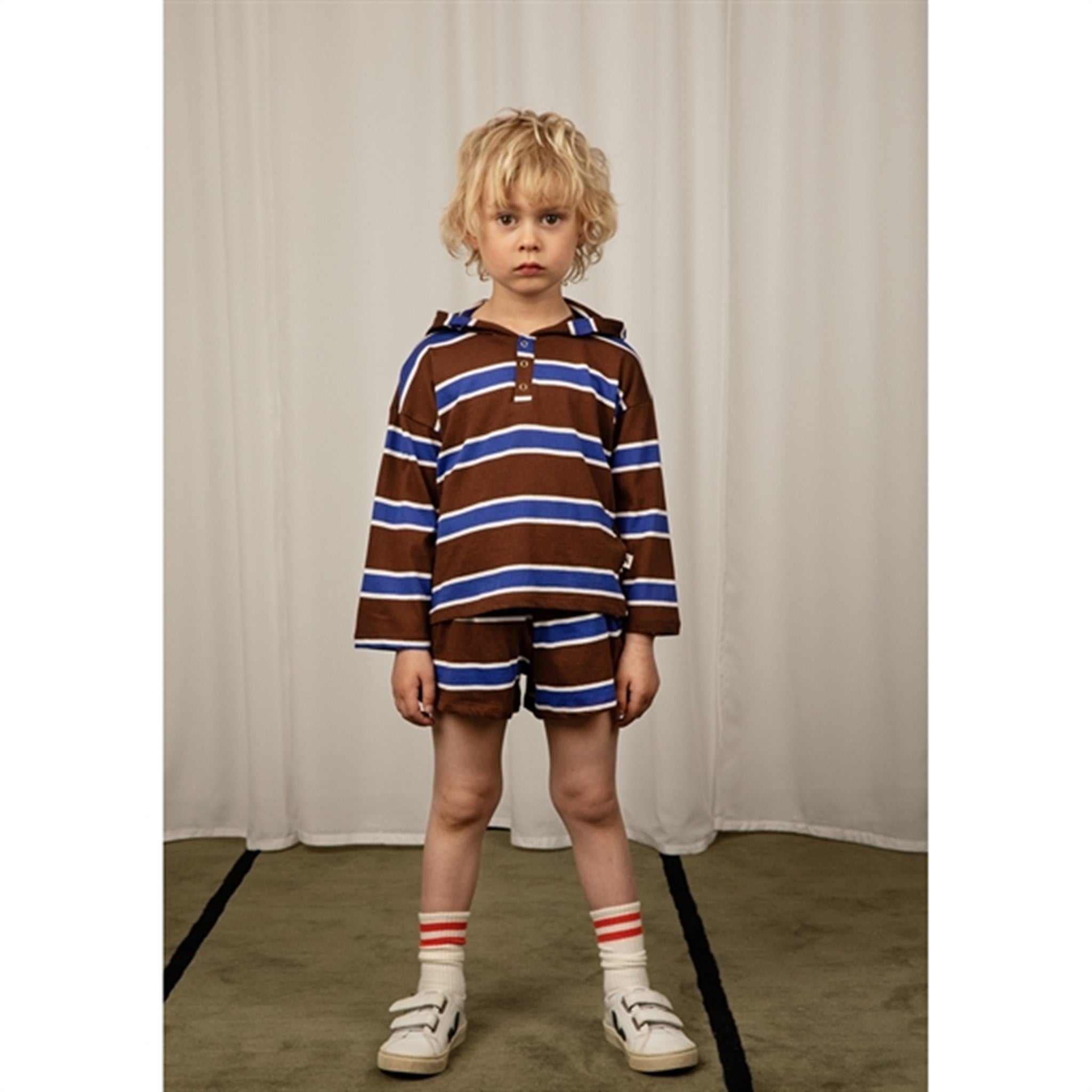 Mini Rodini Brown Stripe Aop Shorts 2