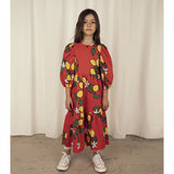 Mini Rodini Lemons Aop Woven Puff Sleeve Kjole Red 7