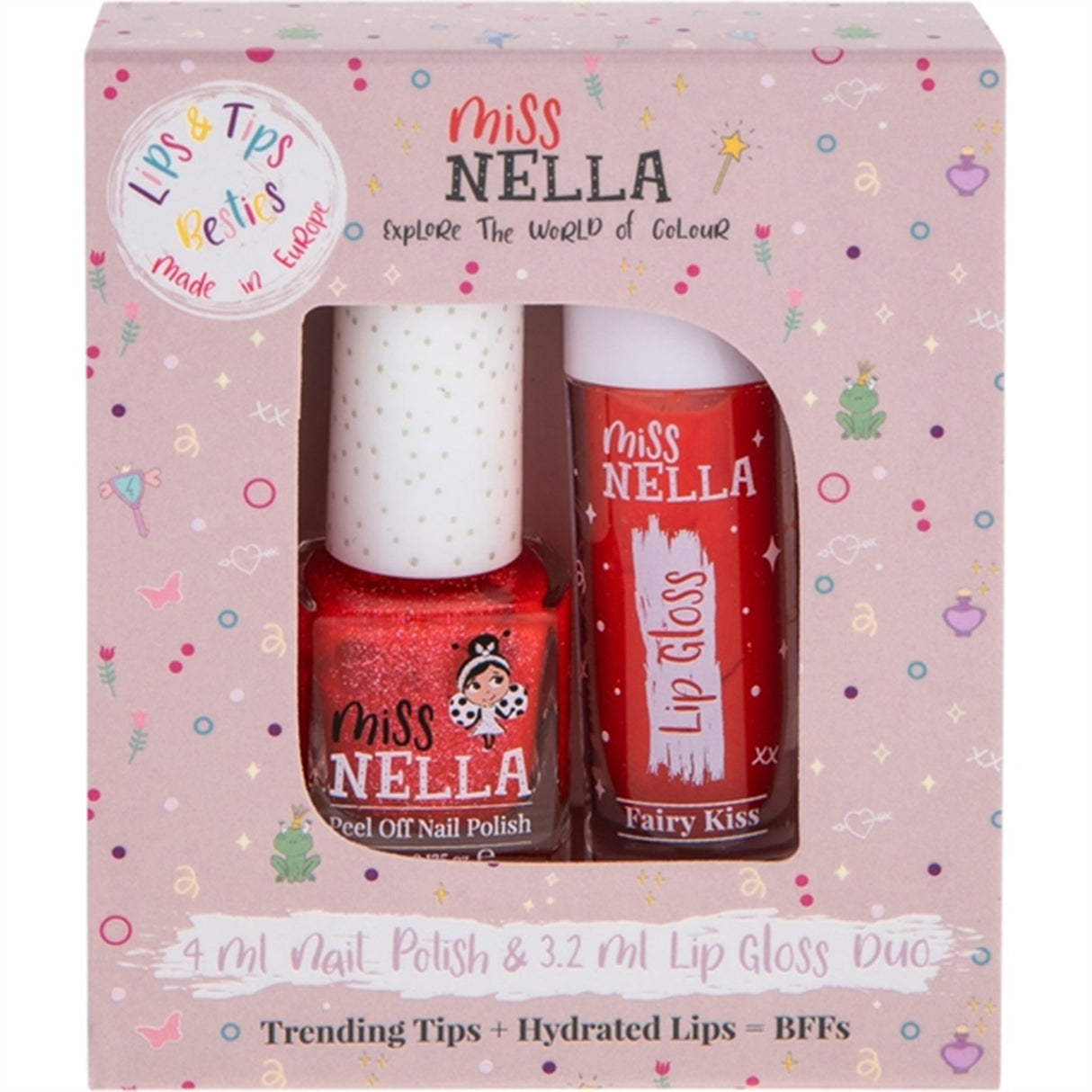 Miss Nella Lipgloss Fairy Kiss + Neglelak Croco-Dazzle
