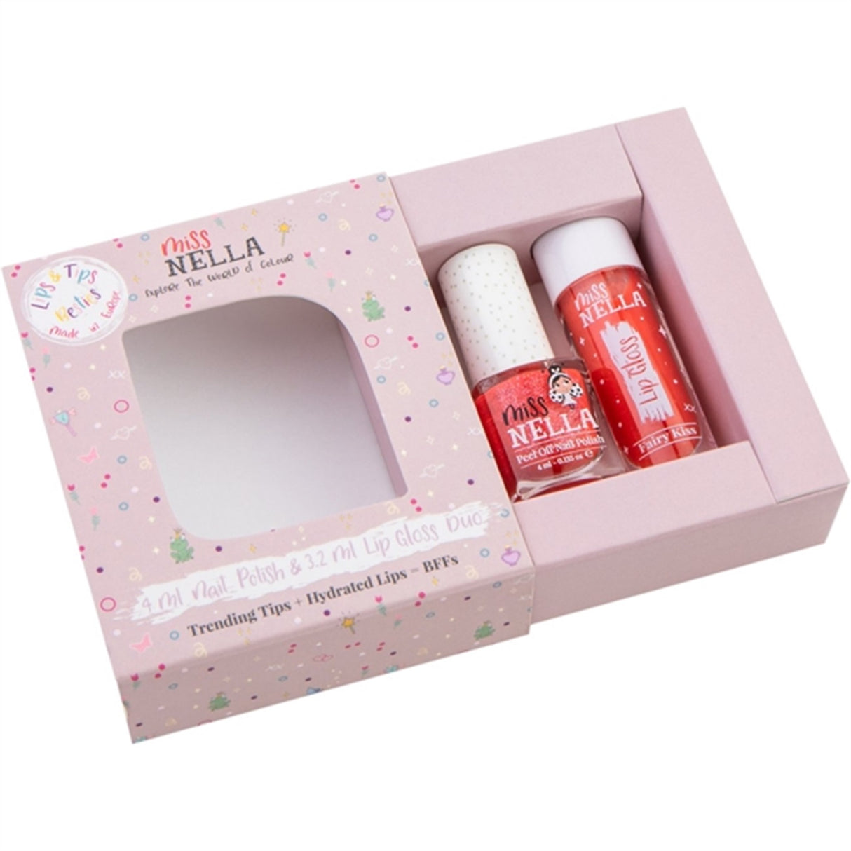 Miss Nella Lipgloss Fairy Kiss + Neglelak Croco-Dazzle