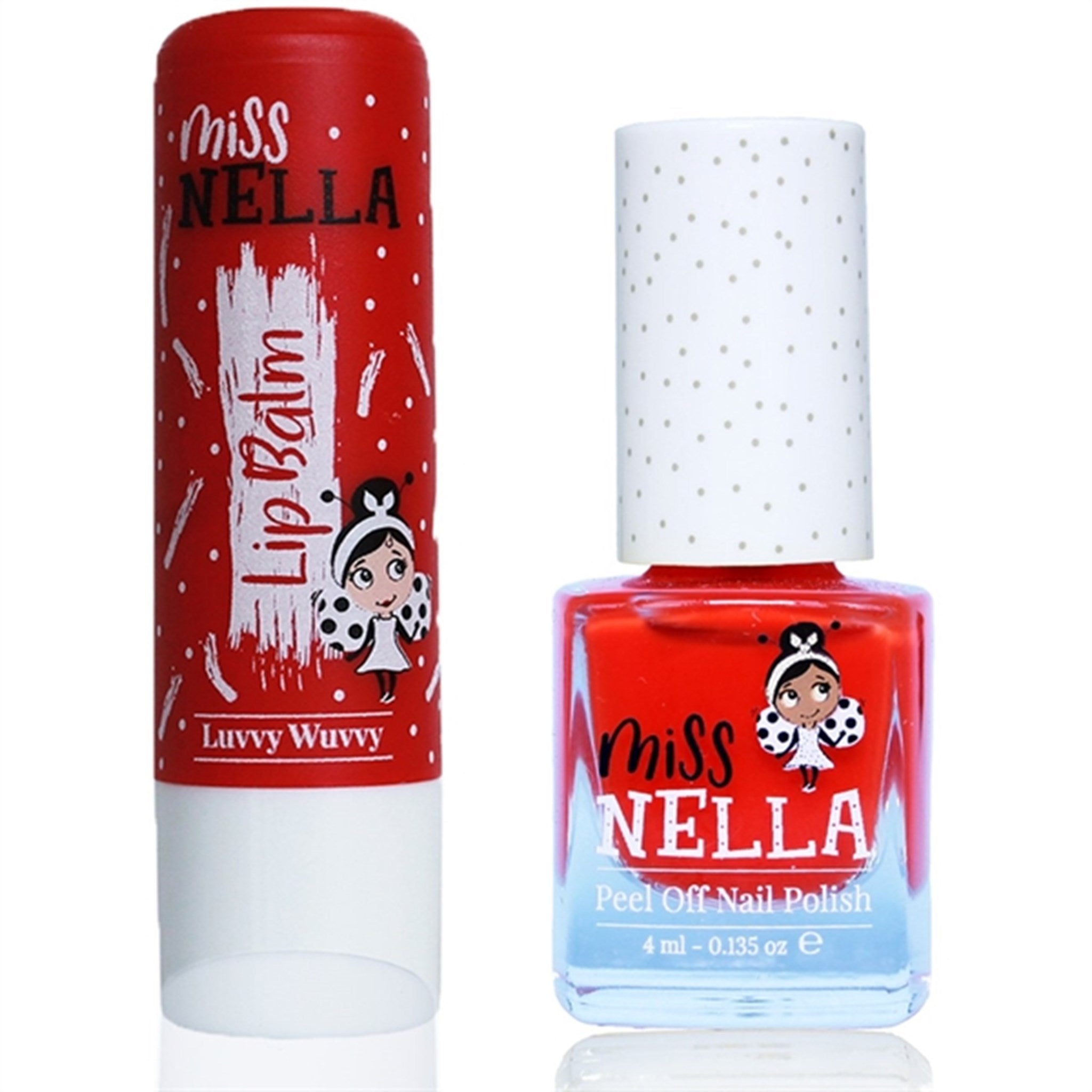 Miss Nella Lip Balm LUVVY WUVVY + Neglelak Strawberry M’ Creame