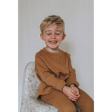 Monsieur Mini Waffle Baggy Leggings Sugar Brown