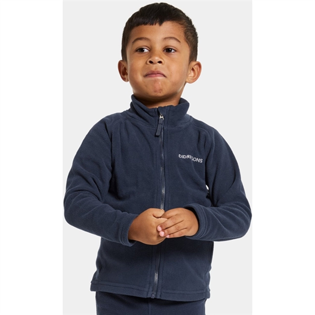 Didriksons Navy Monte Kids Fleece Cardigan 2