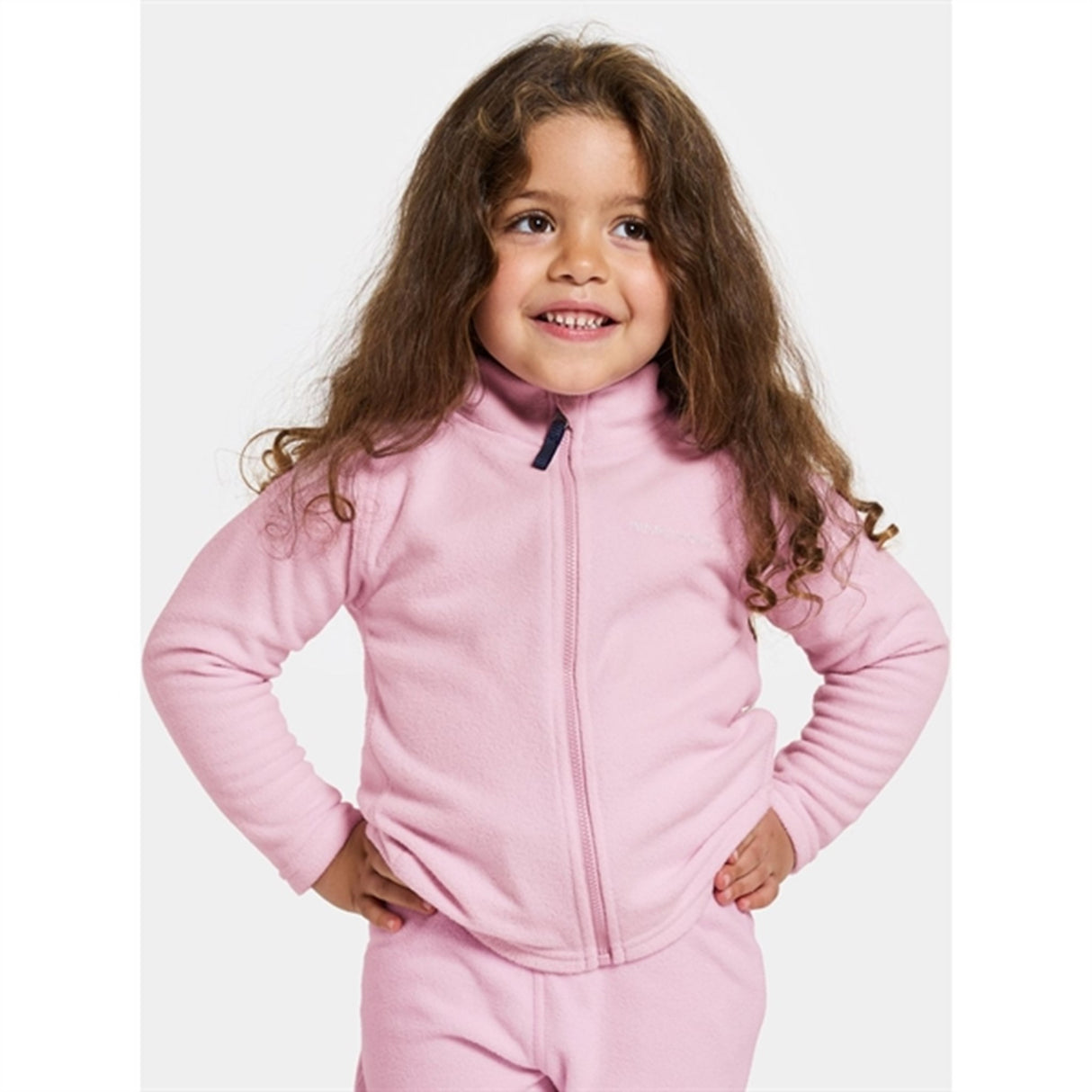 Didriksons Orchid Pink Monte Kids Fleece Cardigan