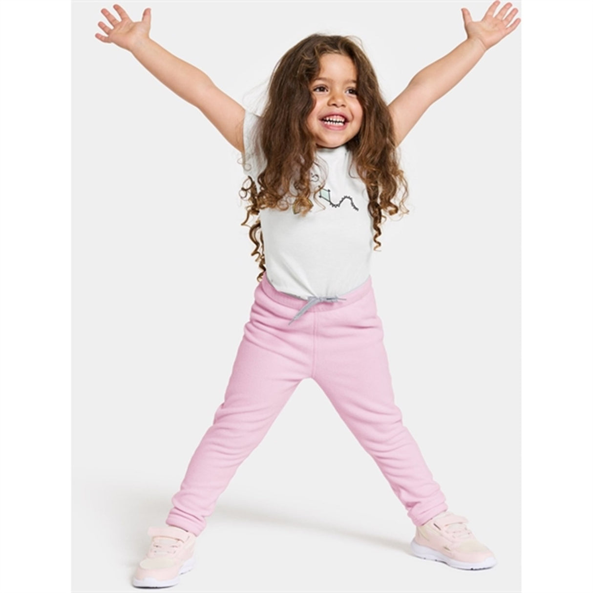 Didriksons Orchid Pink Monte Kids Fleece Bukser 3