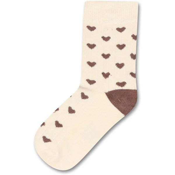 minipop® Tuscany Brown Bambus Strømper Heart