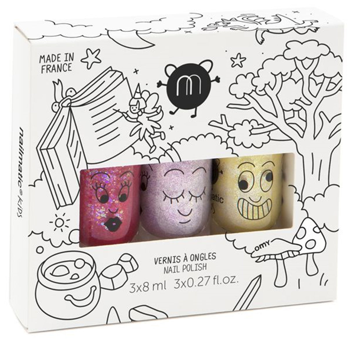 Nailmatic Neglelak Vandbaseret 3 Pack Magic Forest Sissi/Lala/Lulu