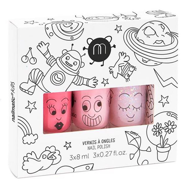 Nailmatic Neglelak Vandbaseret 3 Pack Party Cookie/Bella/Polly