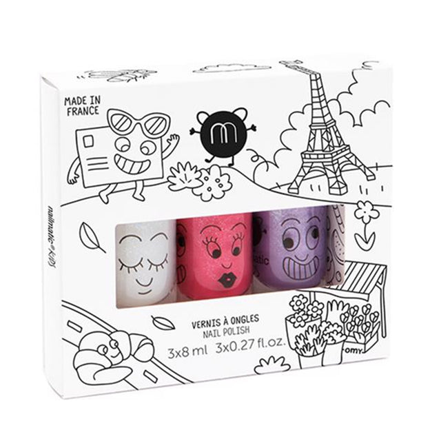 Nailmatic Neglelak Vandbaseret 3 Pack City Super/Kitty/Piglou