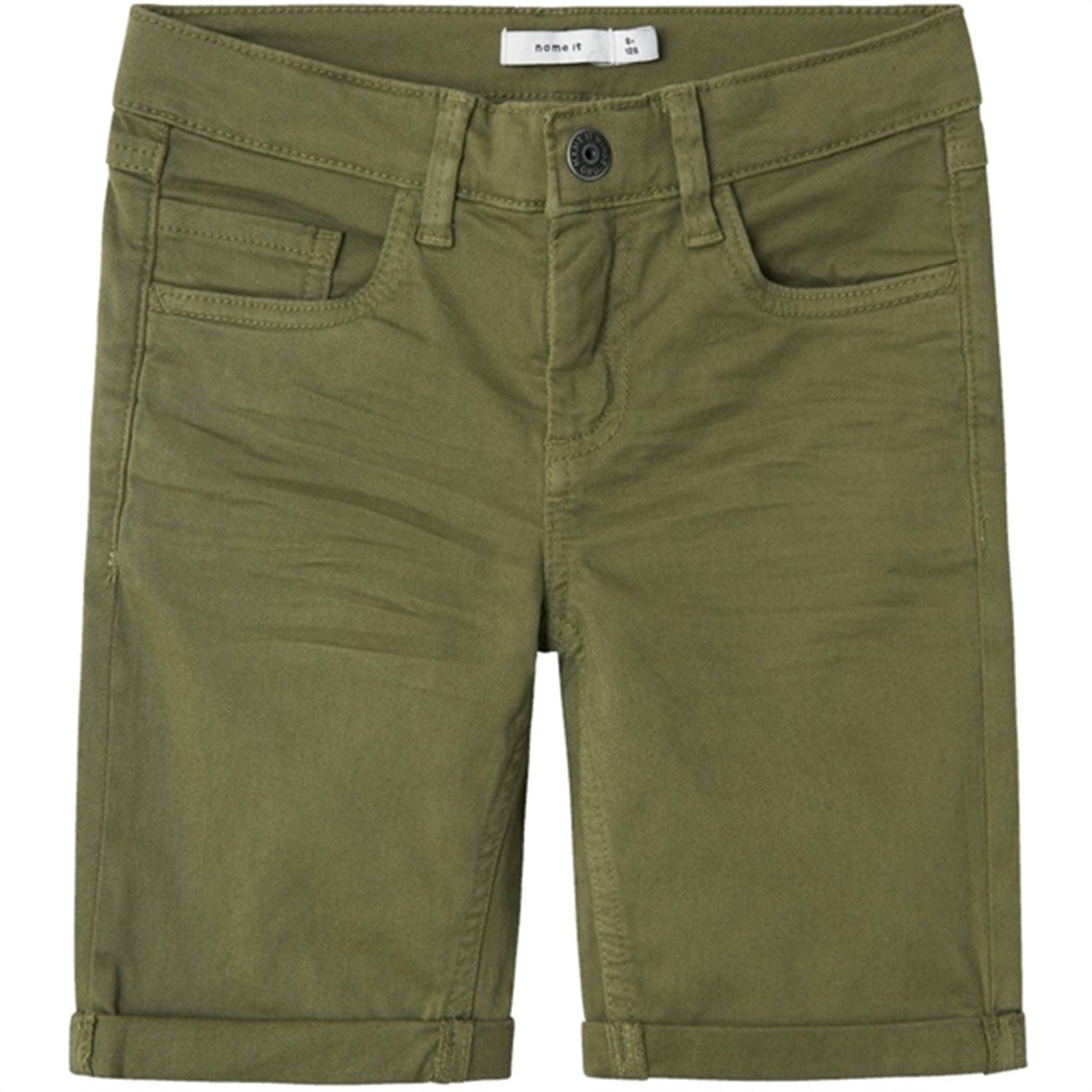 Name it Deep Lichen Green Silas Isak Twill Shorts