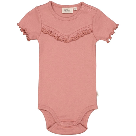 Wheat Old Rose Ruffle Rib Body