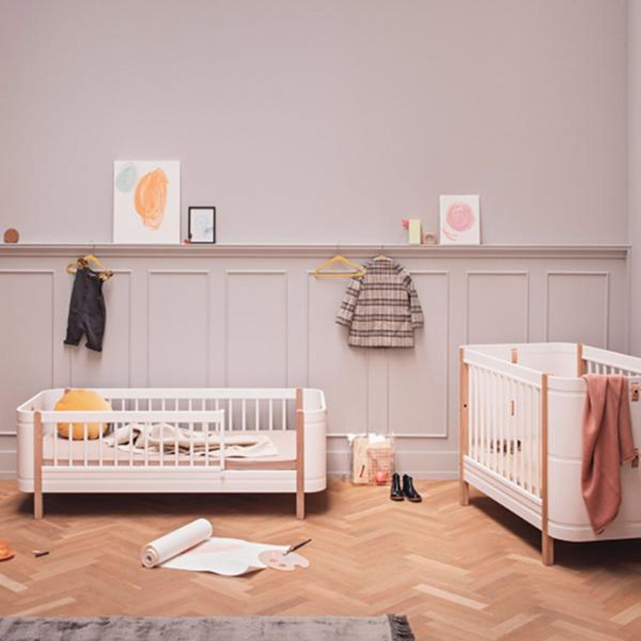 Oliver Furniture Wood Mini+ Søskende Kit Hvid/Eg 2
