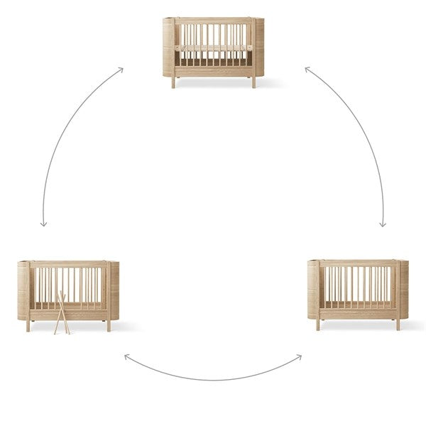 Oliver Furniture Wood Mini+ Tremmeseng inkl. Junior Kit Eg 5