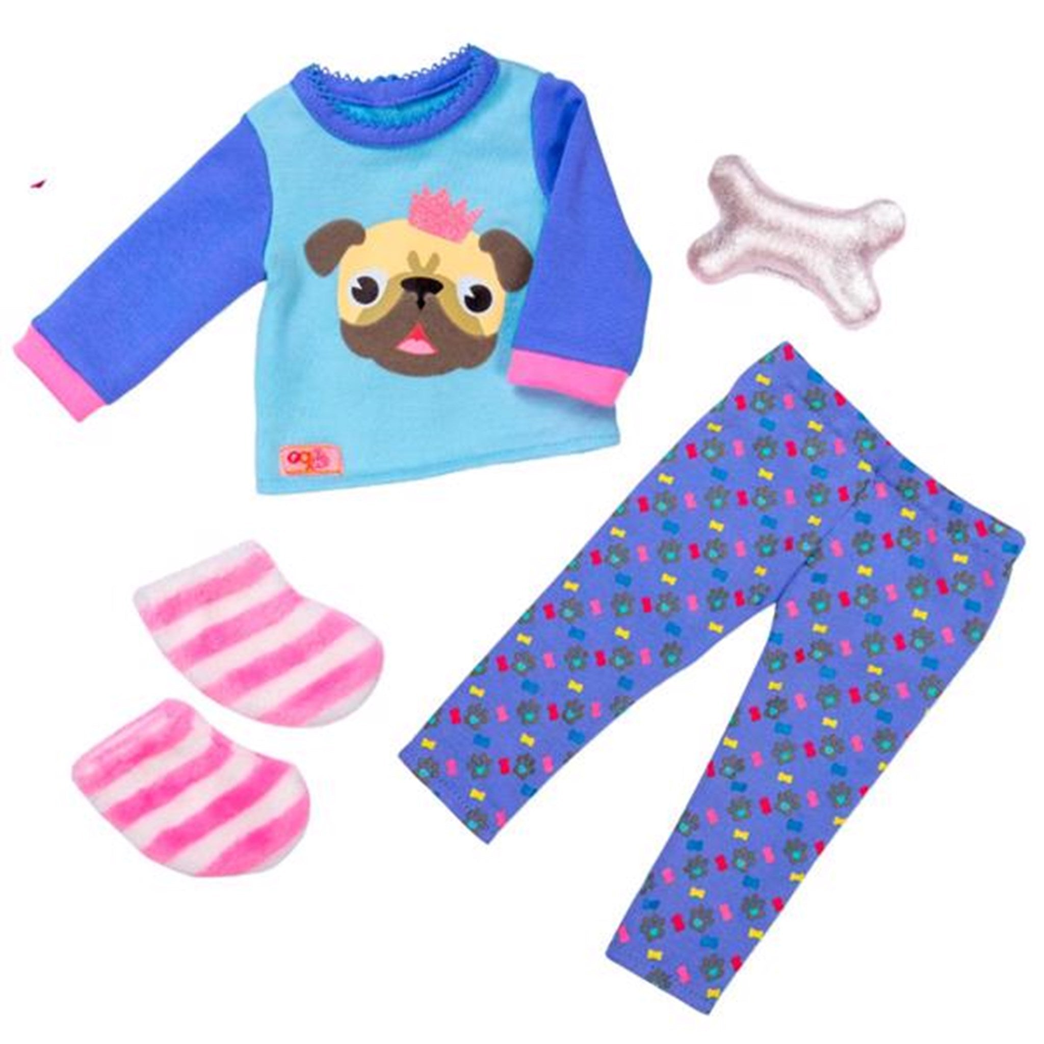 Our Generation Dukketøj - Pyjamas med Bulldog