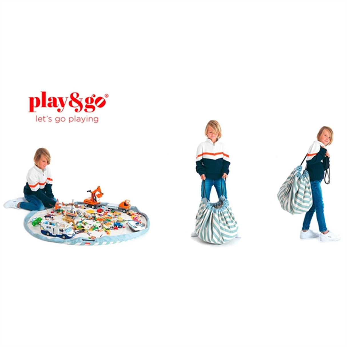 Play&Go 2-i-1 Legetæppe Geo Green 5