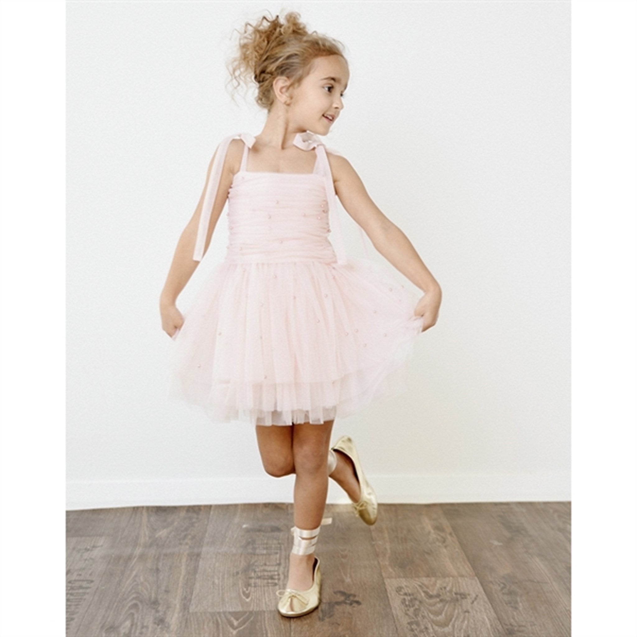 Dolly by Le Petit Tom Pearl Tulle Ballerina Kjole Pink 3
