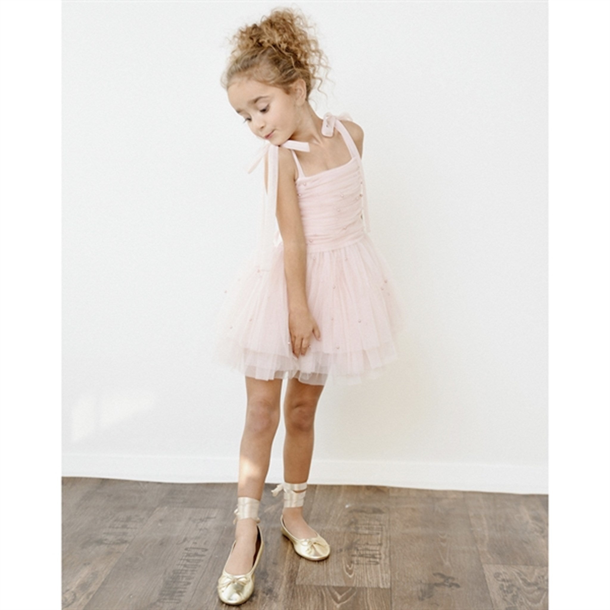 Dolly by Le Petit Tom Pearl Tulle Ballerina Kjole Pink 4