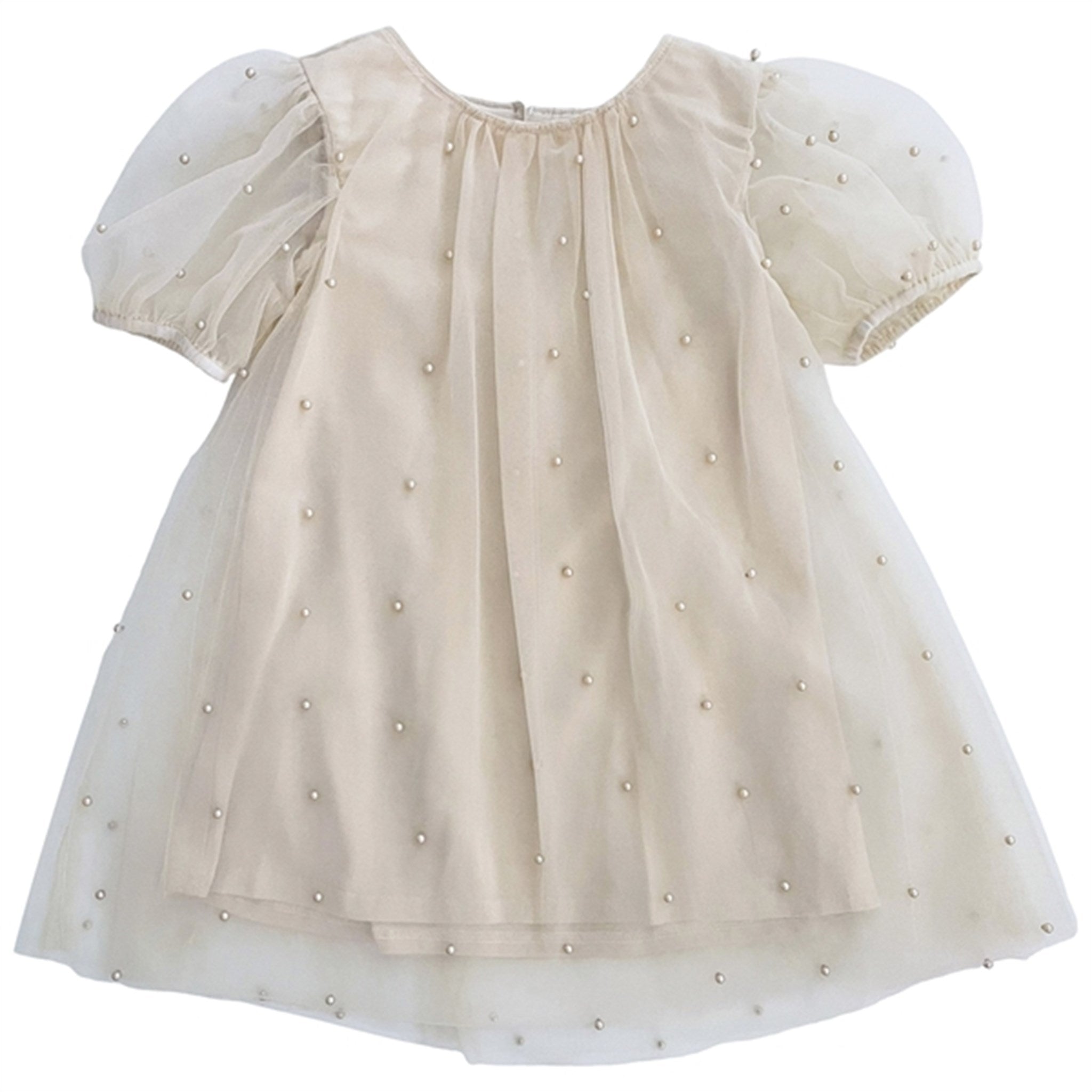 Dolly by Le Petit Tom Pearl Tulle Puff Aline Kjole Pearl