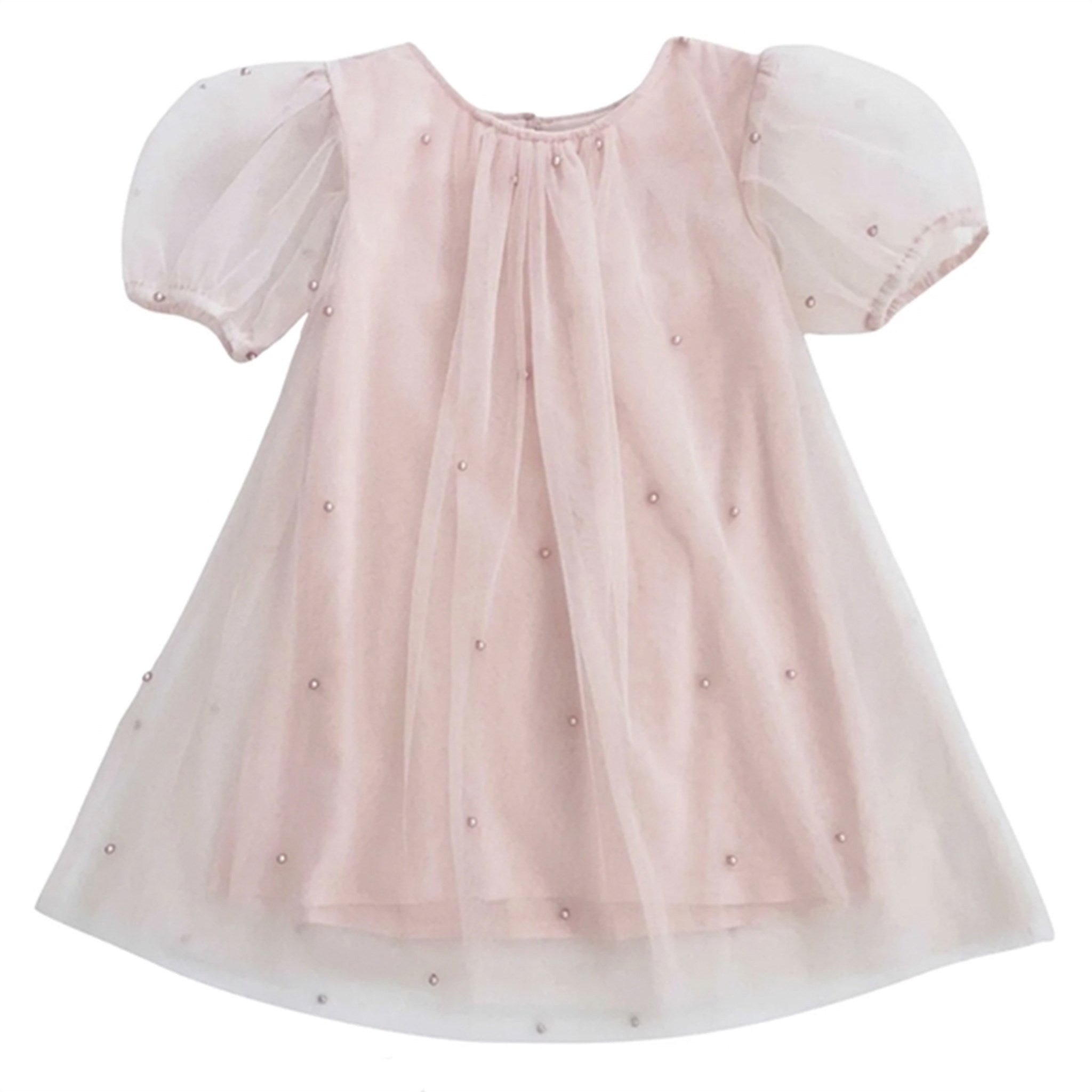 Dolly by Le Petit Tom Pearl Tulle Puff Aline Kjole Pink