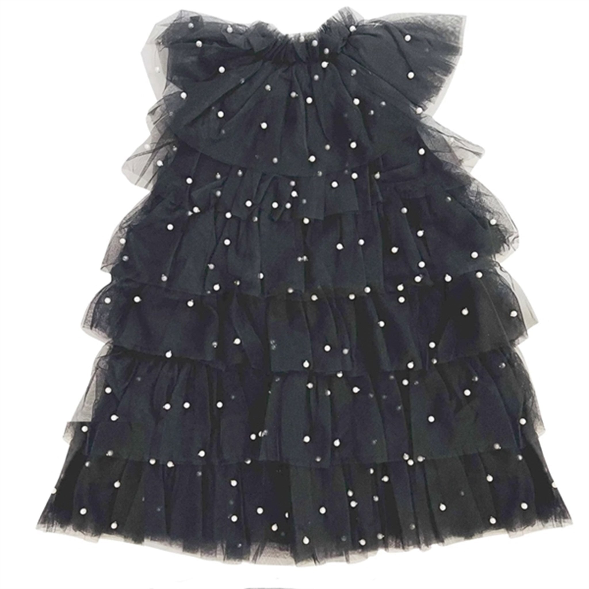 Dolly by Le Petit Tom Pearl Tutully Tiered Tulle Tuttu Kjole Black