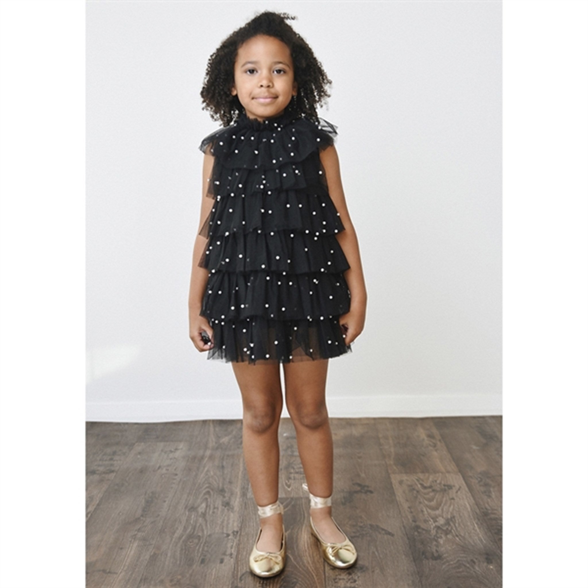 Dolly by Le Petit Tom Pearl Tutully Tiered Tulle Tuttu Kjole Black 3