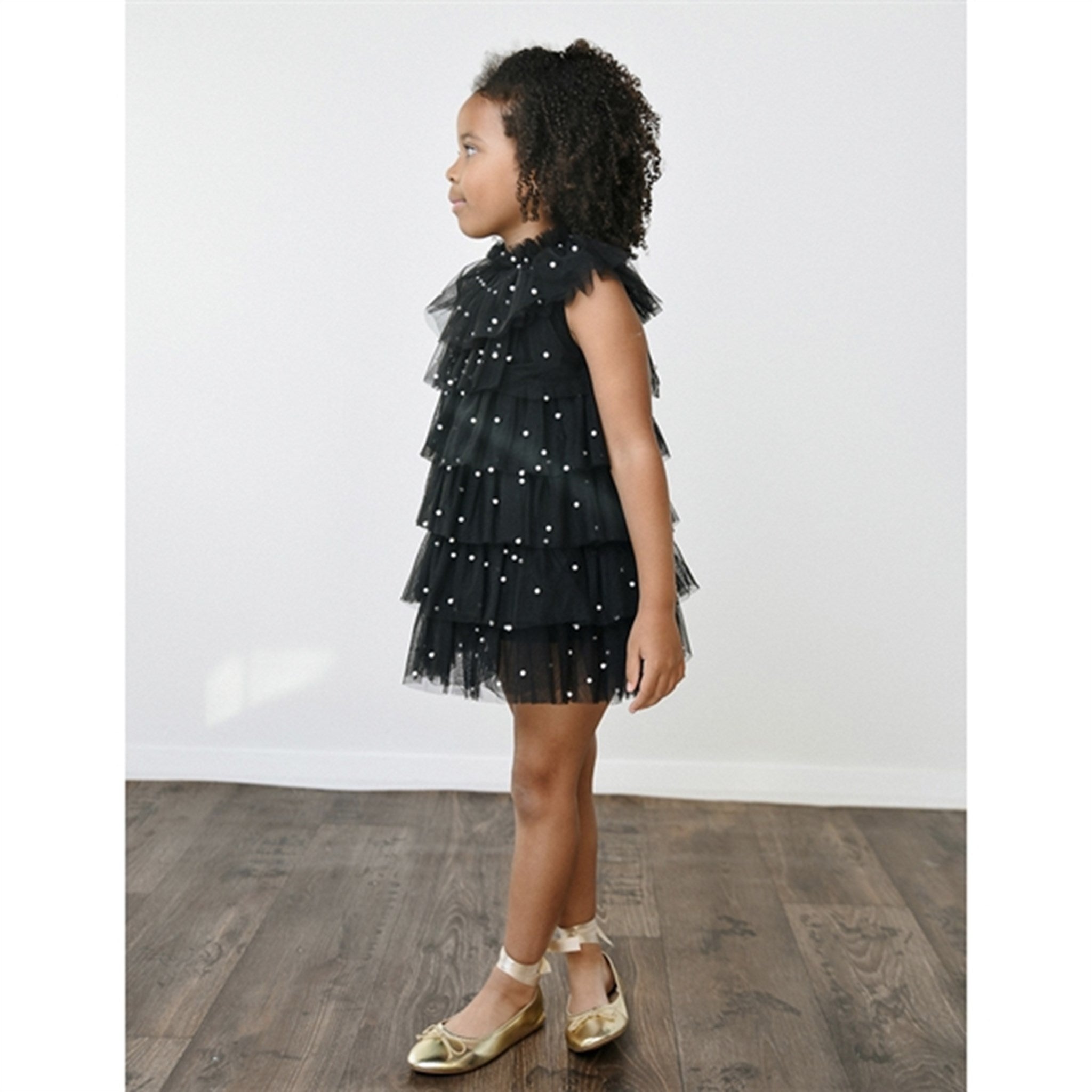 Dolly by Le Petit Tom Pearl Tutully Tiered Tulle Tuttu Kjole Black 4