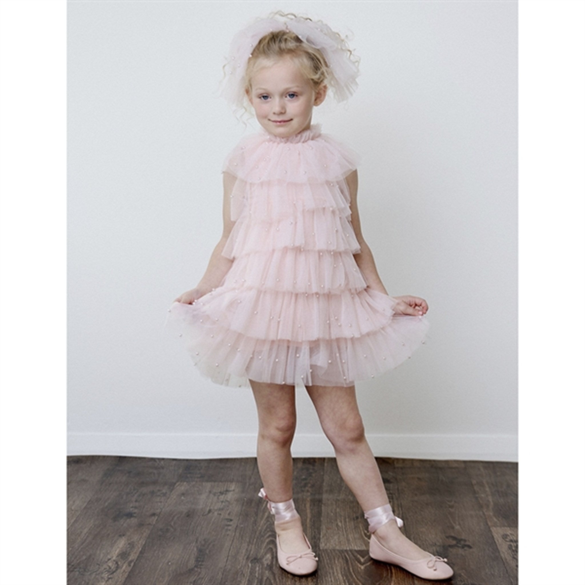 Dolly by Le Petit Tom Pearl Tutully Tiered Tulle Tuttu Kjole Pink 2