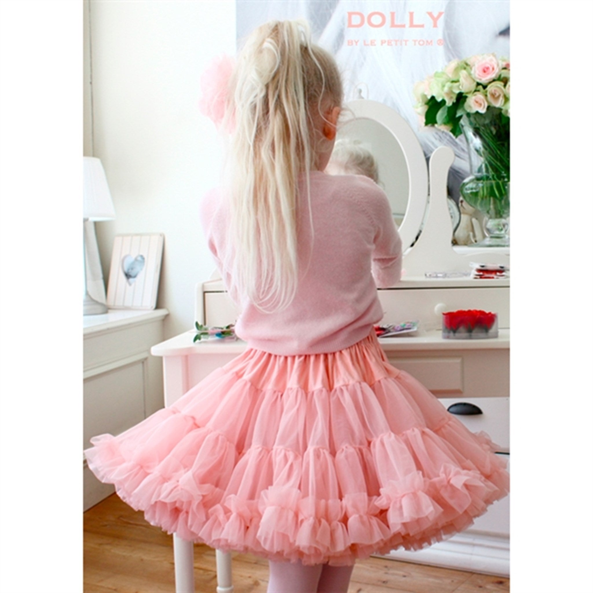 Dolly By Le Petit Tom Petttiskirt Queen Of Roses Nederdel Rose Pink 2