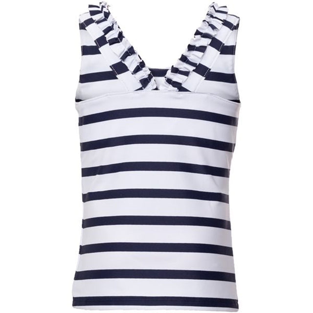 Petit Crabe White/Blue Tankini Top