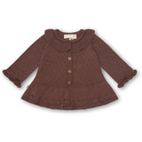 That's Mine Marron Pile Strik Cardigan