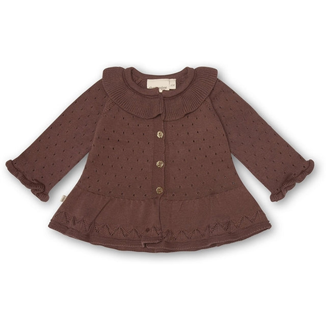 That's Mine Marron Pile Strik Cardigan