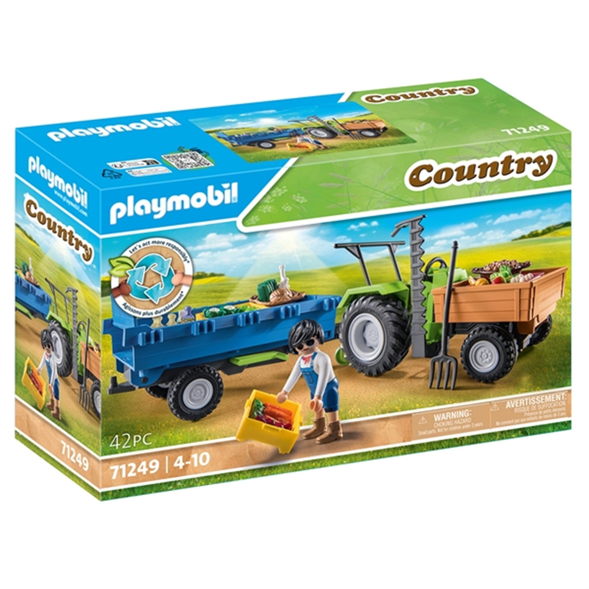 Playmobil® Country - Traktor med Anhænger