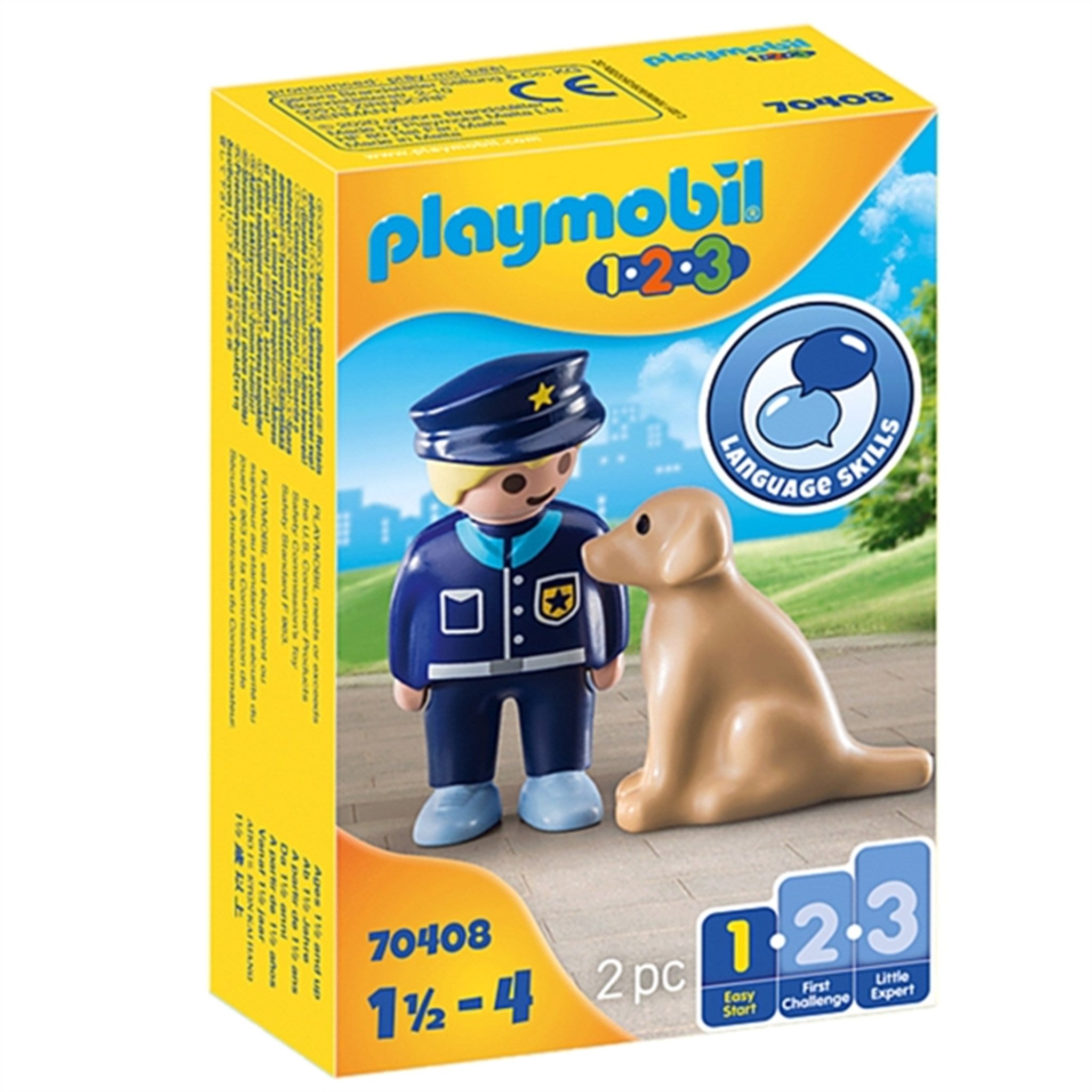 Playmobil® 1.2.3 - Politibetjent med Hund