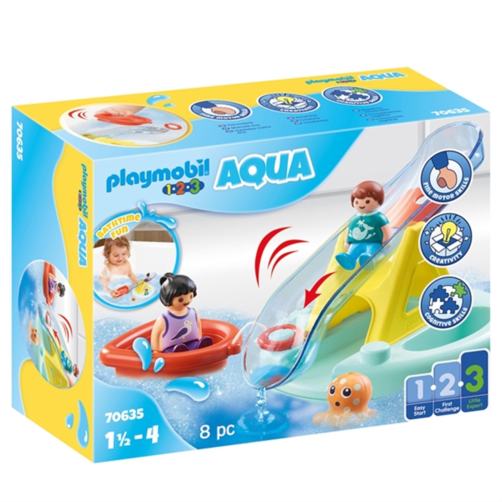 Playmobil® 1.2.3 Aqua - Badesø med Vandrutsjebane