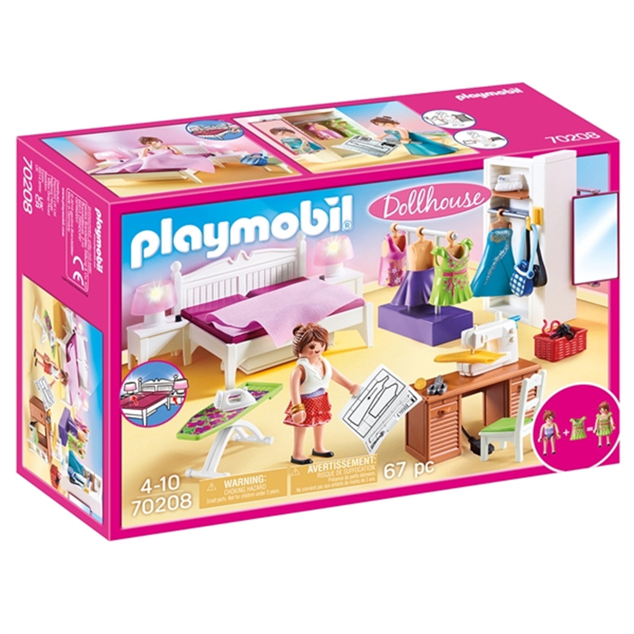 Playmobil® Dollhouse - Soveværelse med Syhjørne